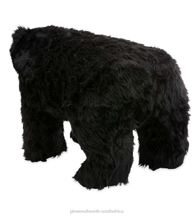 Furniture Plow & Hearth Black Bear Footstool NFLB2094