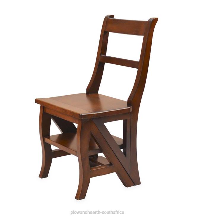 Furniture Plow & Hearth Reproduction Parawood Ben Franklin Convertible Ladder Chair - Chestnut NFLB2095