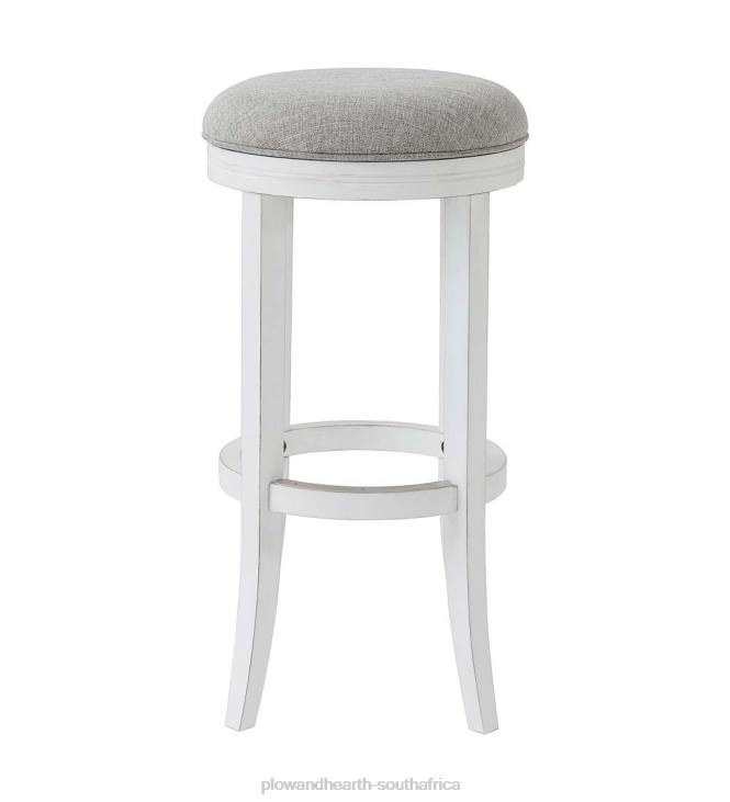 Furniture Plow & Hearth Callie Tall Swivel Seat Barstool - White NFLB2058