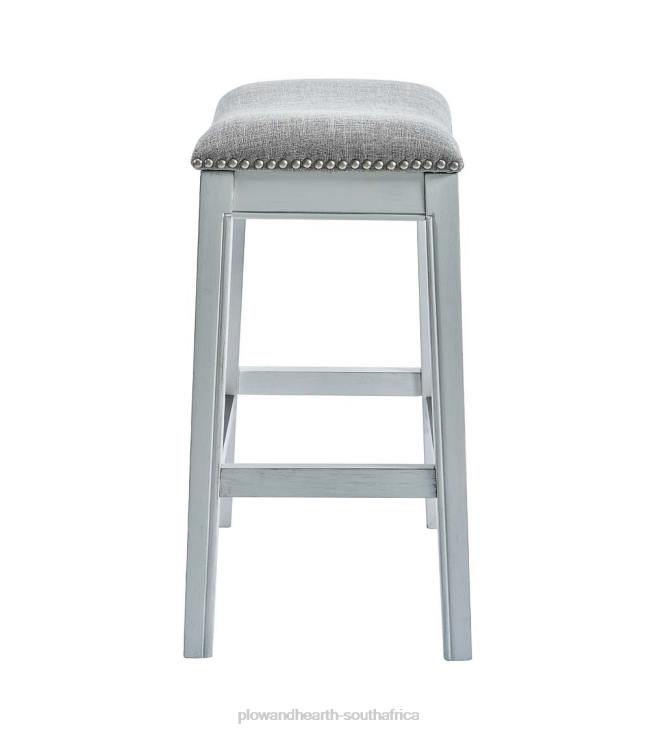 Furniture Plow & Hearth Clara Saddle Seat Barstool - White NFLB2056