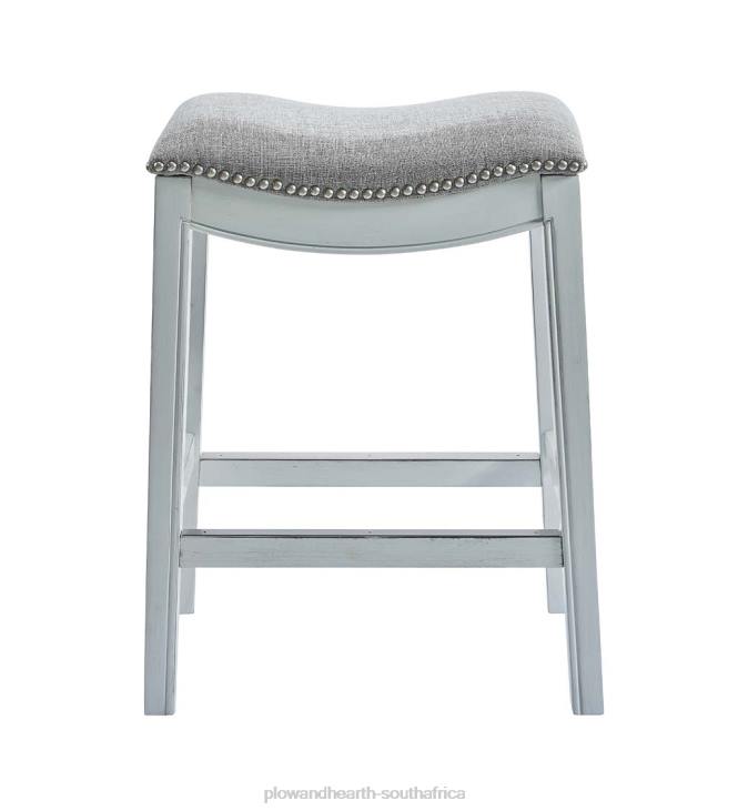 Furniture Plow & Hearth Clara Tall Saddle Seat Barstool - White NFLB2055