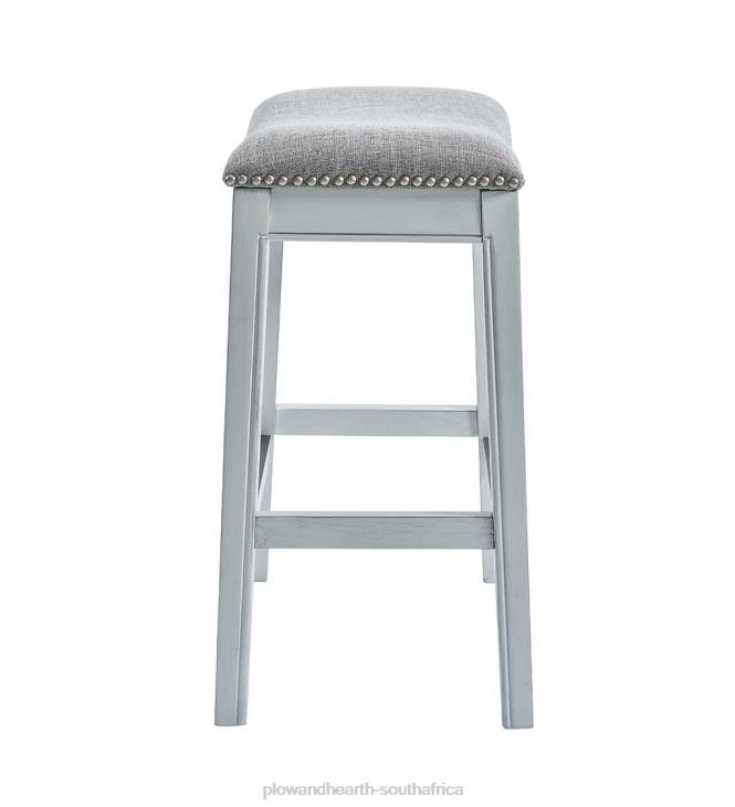 Furniture Plow & Hearth Clara Tall Saddle Seat Barstool - White NFLB2055