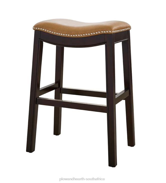 Furniture Plow & Hearth Lena Saddle Seat Barstool - Tan NFLB2052