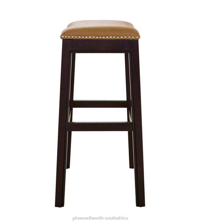 Furniture Plow & Hearth Lena Saddle Seat Barstool - Tan NFLB2052