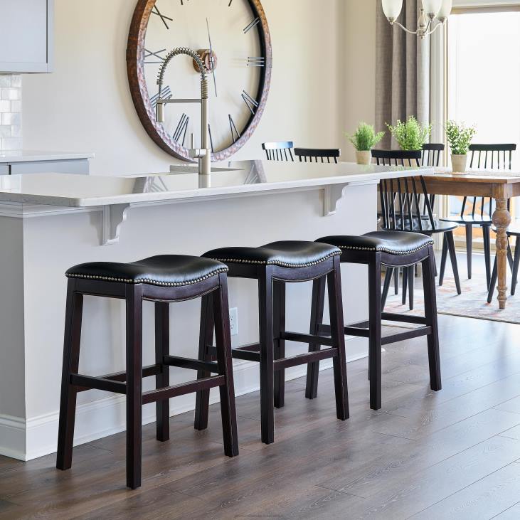 Furniture Plow & Hearth Lena Saddle Seat Barstool - Tan NFLB2052
