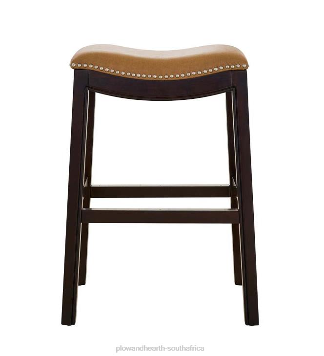 Furniture Plow & Hearth Lena Saddle Seat Barstool - Tan NFLB2052