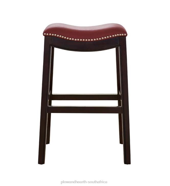 Furniture Plow & Hearth Lena Tall Saddle Seat Barstool - Black NFLB2043