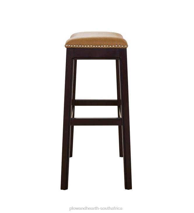 Furniture Plow & Hearth Lena Tall Saddle Seat Barstool - Black NFLB2043