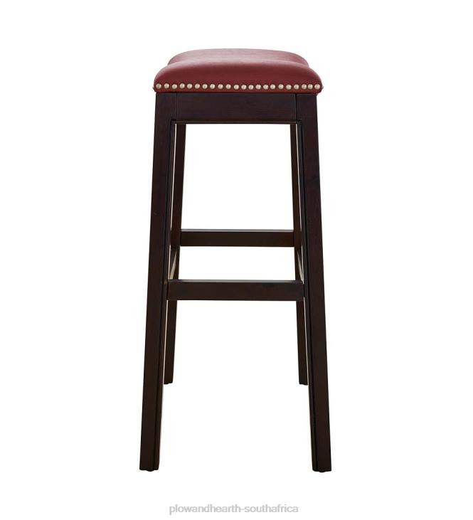 Furniture Plow & Hearth Lena Tall Saddle Seat Barstool - Black NFLB2043