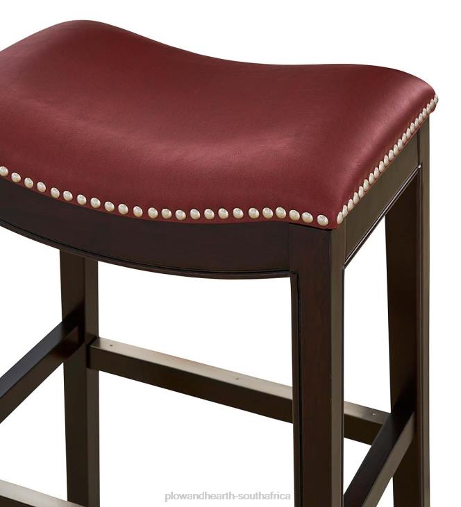 Furniture Plow & Hearth Lena Tall Saddle Seat Barstool - Black NFLB2043