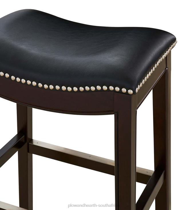 Furniture Plow & Hearth Lena Tall Saddle Seat Barstool - Black NFLB2043