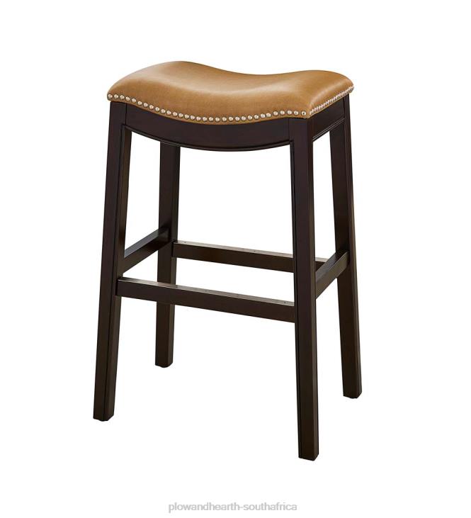 Furniture Plow & Hearth Lena Tall Saddle Seat Barstool - Black NFLB2043