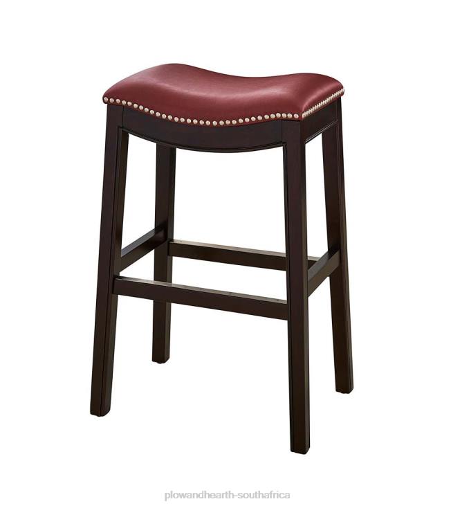 Furniture Plow & Hearth Lena Tall Saddle Seat Barstool - Black NFLB2043