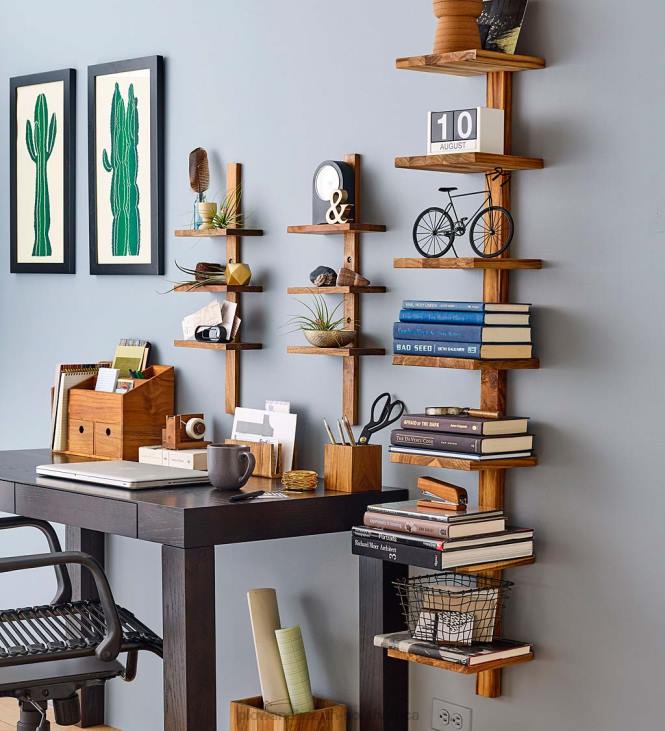 Furniture Plow & Hearth Mini Teak Wall Shelf NFLB2314
