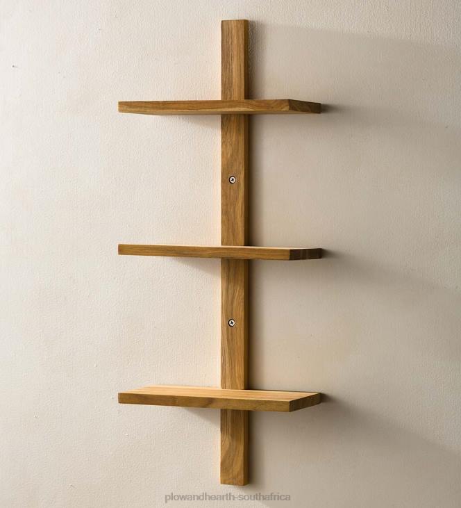 Furniture Plow & Hearth Mini Teak Wall Shelf NFLB2314