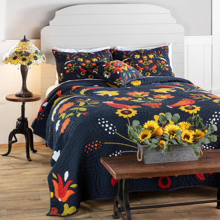 Houseware Plow & Hearth Ansley Folk Art Quilt Set NFLB2649