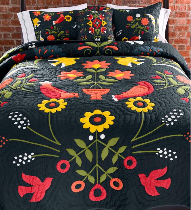 Houseware Plow & Hearth Ansley Folk Art Quilt Set NFLB2649