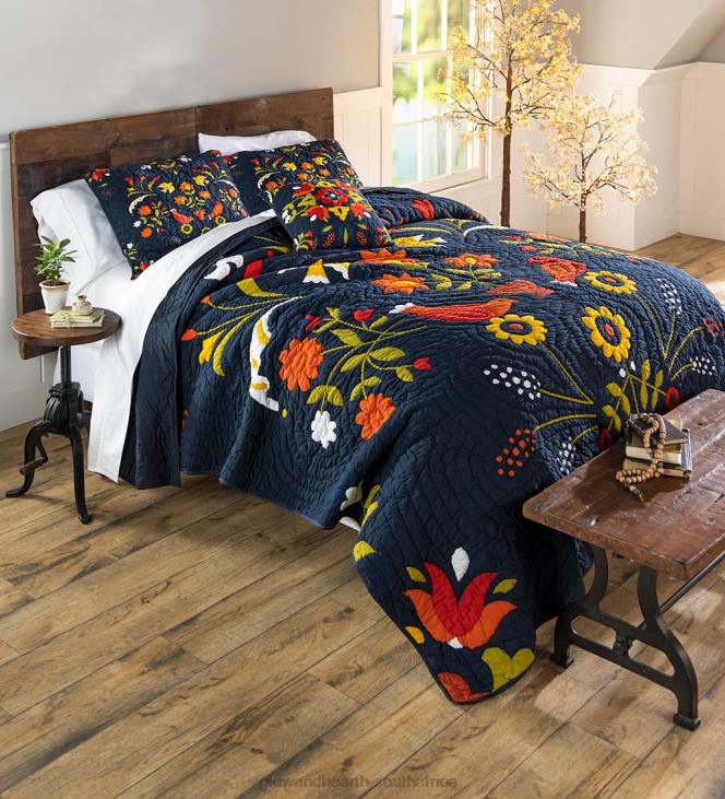 Houseware Plow & Hearth Ansley Folk Art Quilt Set NFLB2649