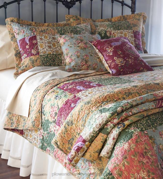 Houseware Plow & Hearth Cotton Floral Paisley Patchwork Quilt Sets, Throw And Pillows NFLB2665