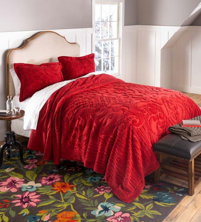 Houseware Plow & Hearth Juliet Tufted Cotton Chenille Bedding NFLB2652