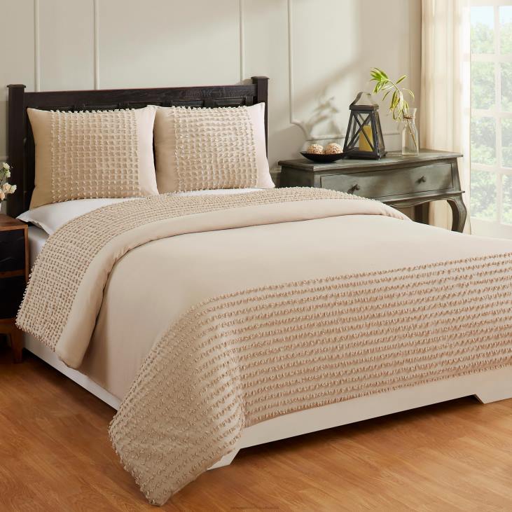 Houseware Plow & Hearth Samantha Cotton Comforter with Shams Set - Gray - King NFLB2662