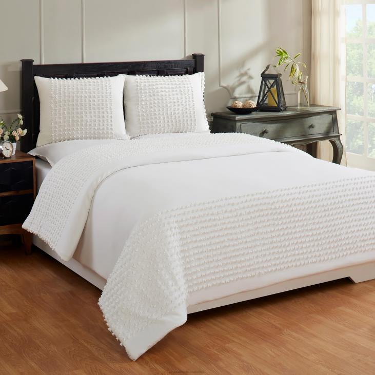 Houseware Plow & Hearth Samantha Cotton Comforter with Shams Set - Gray - King NFLB2662