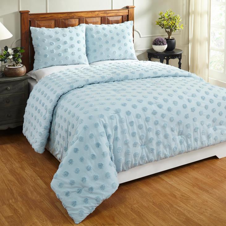 Houseware Plow & Hearth Sloane Cotton Comforter with Shams Set - Blue - King NFLB2659