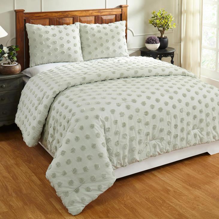 Houseware Plow & Hearth Sloane Cotton Comforter with Shams Set - Blue - King NFLB2659