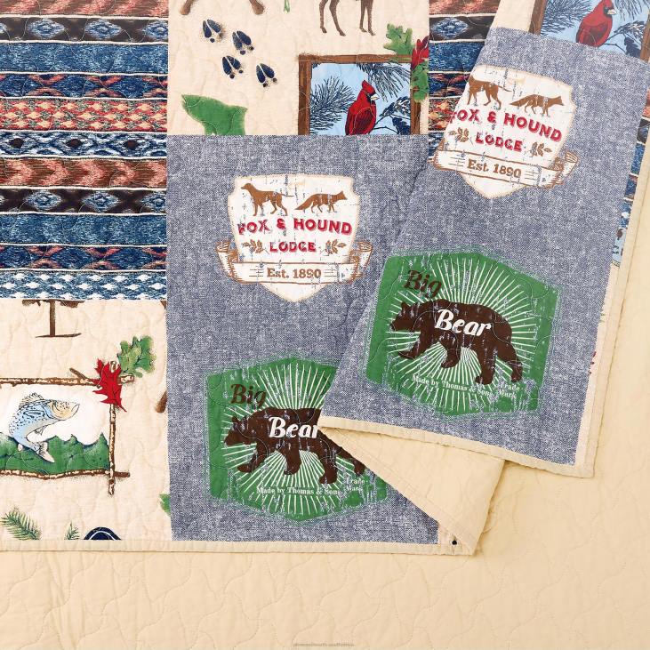 Houseware Plow & Hearth Wilderness Cotton Quilt 3-Piece Set - Full/Queen NFLB2658