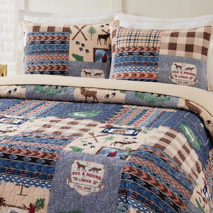 Houseware Plow & Hearth Wilderness Cotton Quilt 3-Piece Set - Full/Queen NFLB2658