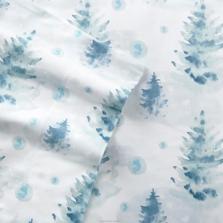 Houseware Plow & Hearth Printed Micro Flannel Sheet Set - Bark Plaid - Full NFLB2686