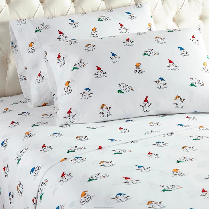 Houseware Plow & Hearth Printed Micro Flannel Sheet Set - Bark Plaid - Full NFLB2686