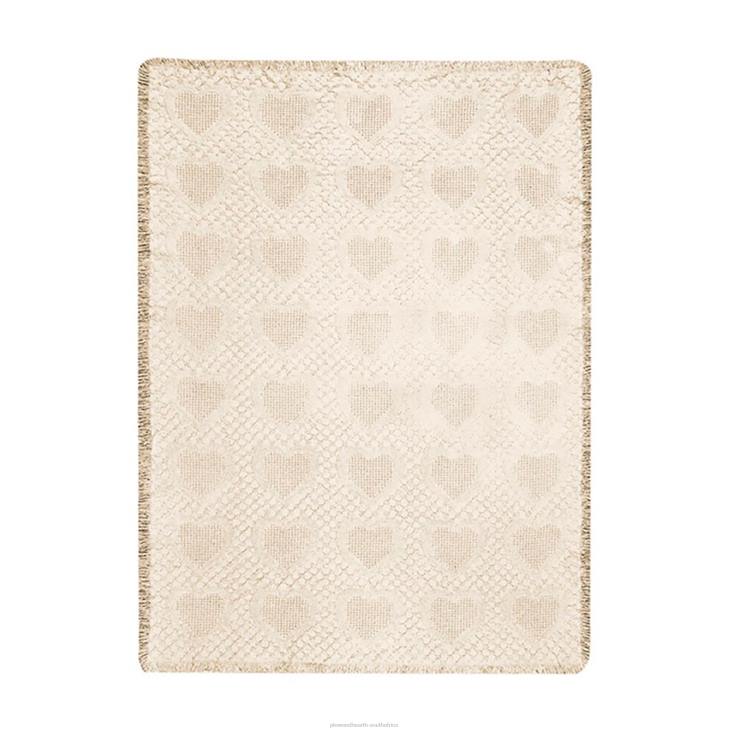 Houseware Plow & Hearth Basket Weave Cotton Heart Throw - White NFLB2691