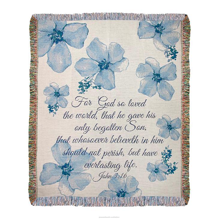 Houseware Plow & Hearth For God So Loved the World Tapestry Throw NFLB2703
