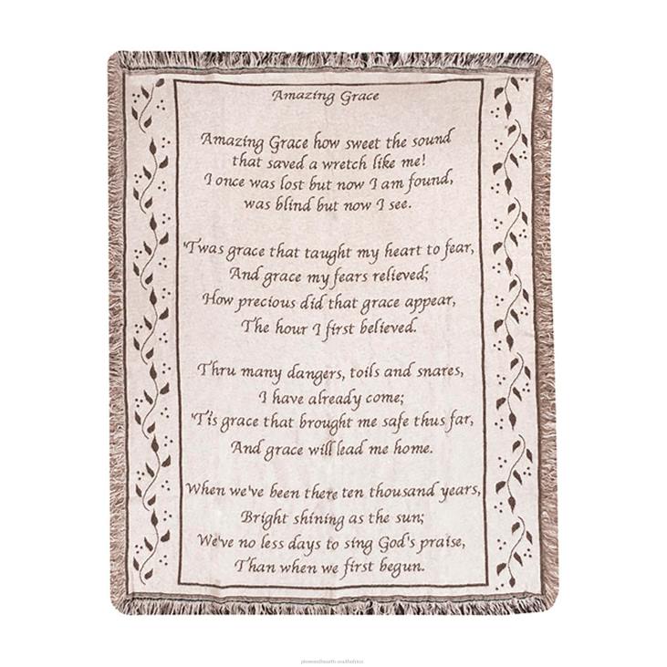 Houseware Plow & Hearth USA-Made Amazing Grace Cotton Tapestry Throw NFLB2701