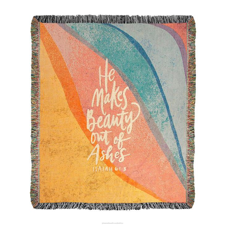 Houseware Plow & Hearth USA-Made He Makes Beauty Cotton Tapestry Throw NFLB2702