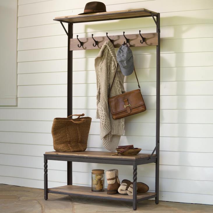 Houseware Plow & Hearth Deep Creek Coat Rack - Walnut NFLB2060