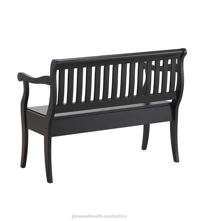 Houseware Plow & Hearth Handcrafted Slat-Back Storage Bench - Elm NFLB2061