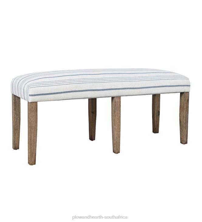 Houseware Plow & Hearth Hatteras Upholstered Backless Bench - Blue Stripe NFLB2064