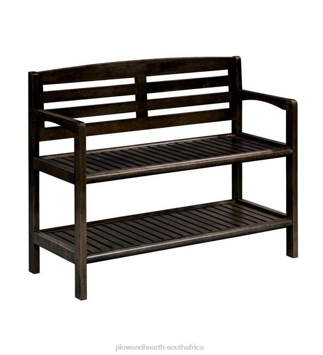 Houseware Plow & Hearth Wooden Entryway Bench - Espresso NFLB2063