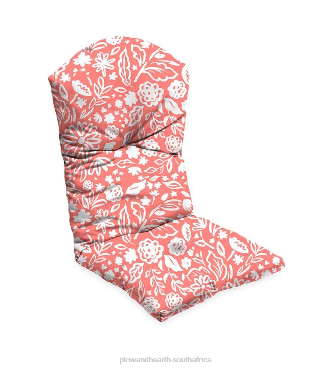 Houseware Plow & Hearth Classic Adirondack Chair Cushion, 20 1/2x 49x 2 1/2- Floral Sketch Blush NFLB1522