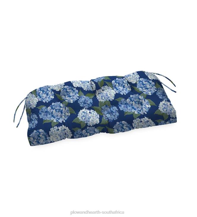Houseware Plow & Hearth Classic Bench/Glider Cushion with Ties, 41x 20x 3- Country Geranium NFLB1498