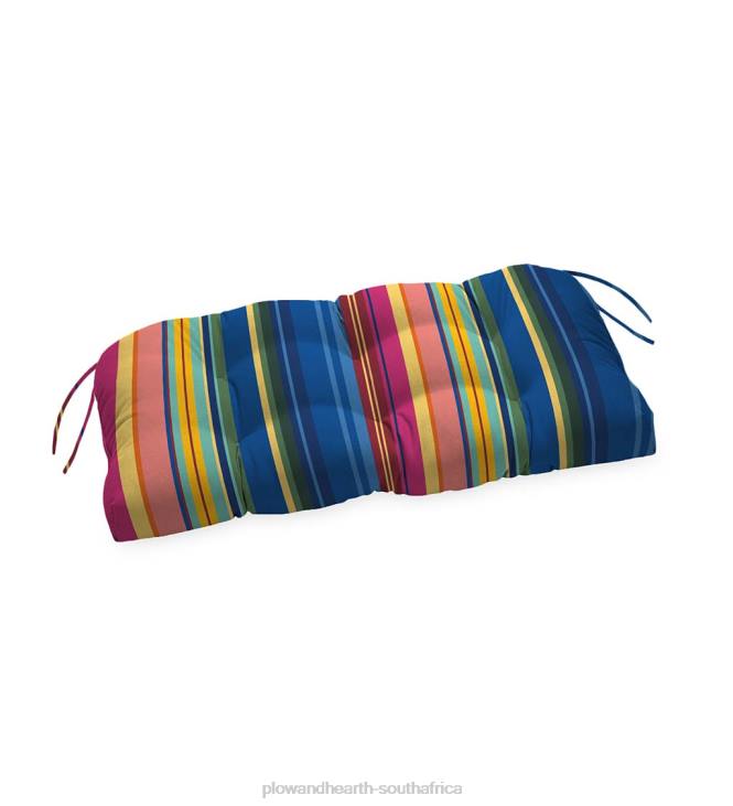Houseware Plow & Hearth Classic Bench/Glider Cushion with Ties, 41x 20x 3- Country Geranium NFLB1498
