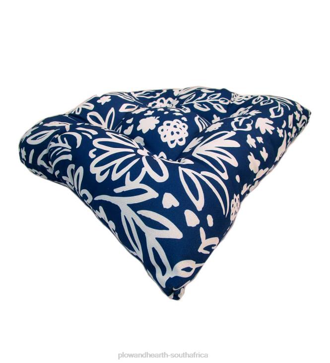 Houseware Plow & Hearth Classic Round Chair Cushion, 18dia. x 3- Palermo Stripe NFLB1520