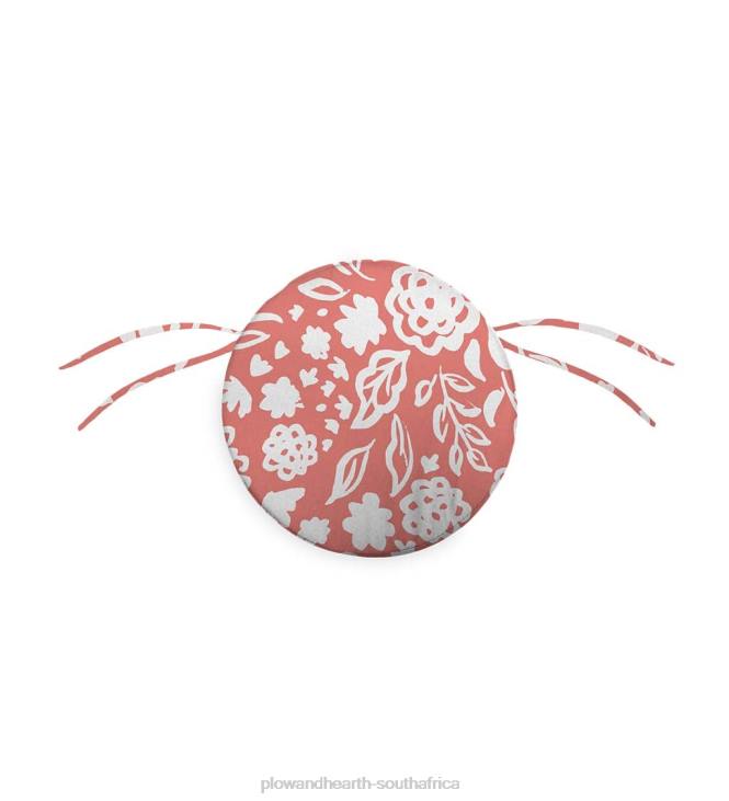 Houseware Plow & Hearth Classic Round Chair Cushion with Ties, 16dia. x 2- Petal Pushing NFLB1557