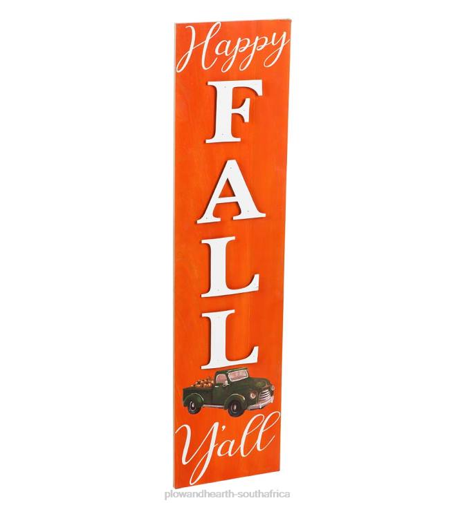 Houseware Plow & Hearth Double-Sided Fall/Holiday Greeting Wooden Standing Porch Leaner NFLB1490