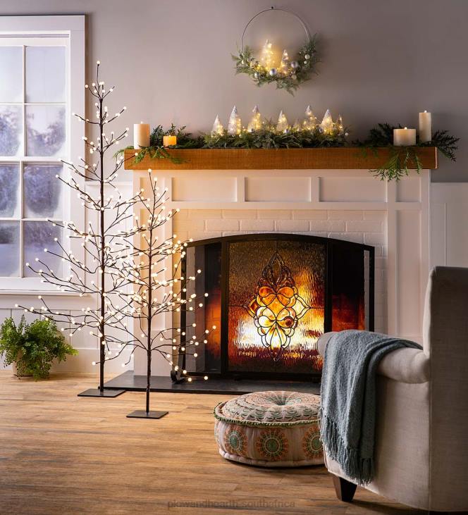 Houseware Plow & Hearth Indoor/Outdoor Electric Lighted Mini Globe Trees NFLB1489
