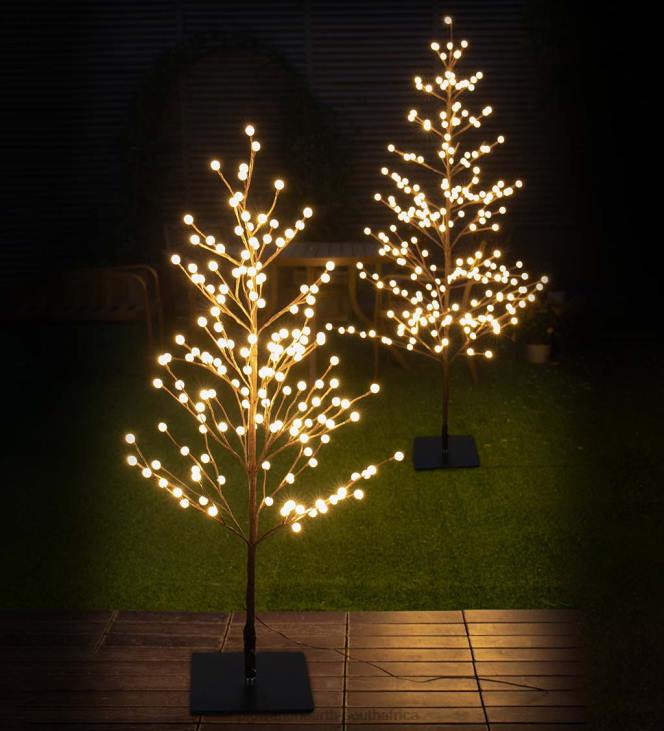 Houseware Plow & Hearth Indoor/Outdoor Electric Lighted Mini Globe Trees NFLB1489