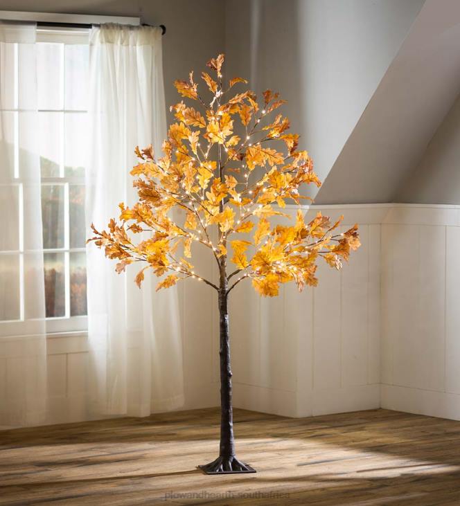 Houseware Plow & Hearth Indoor/Outdoor Electric Lighted Rust Oak Trees NFLB1586