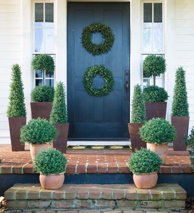 Houseware Plow & Hearth Indoor/Outdoor Faux Boxwood Greenery Accents NFLB1503